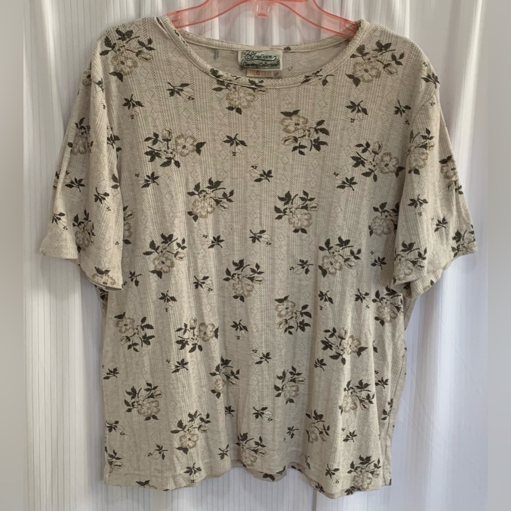 Tradition Country Collection Shirt Short Sleeve Floral print Large